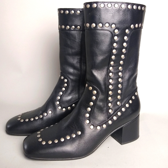 coach bootie with rivets